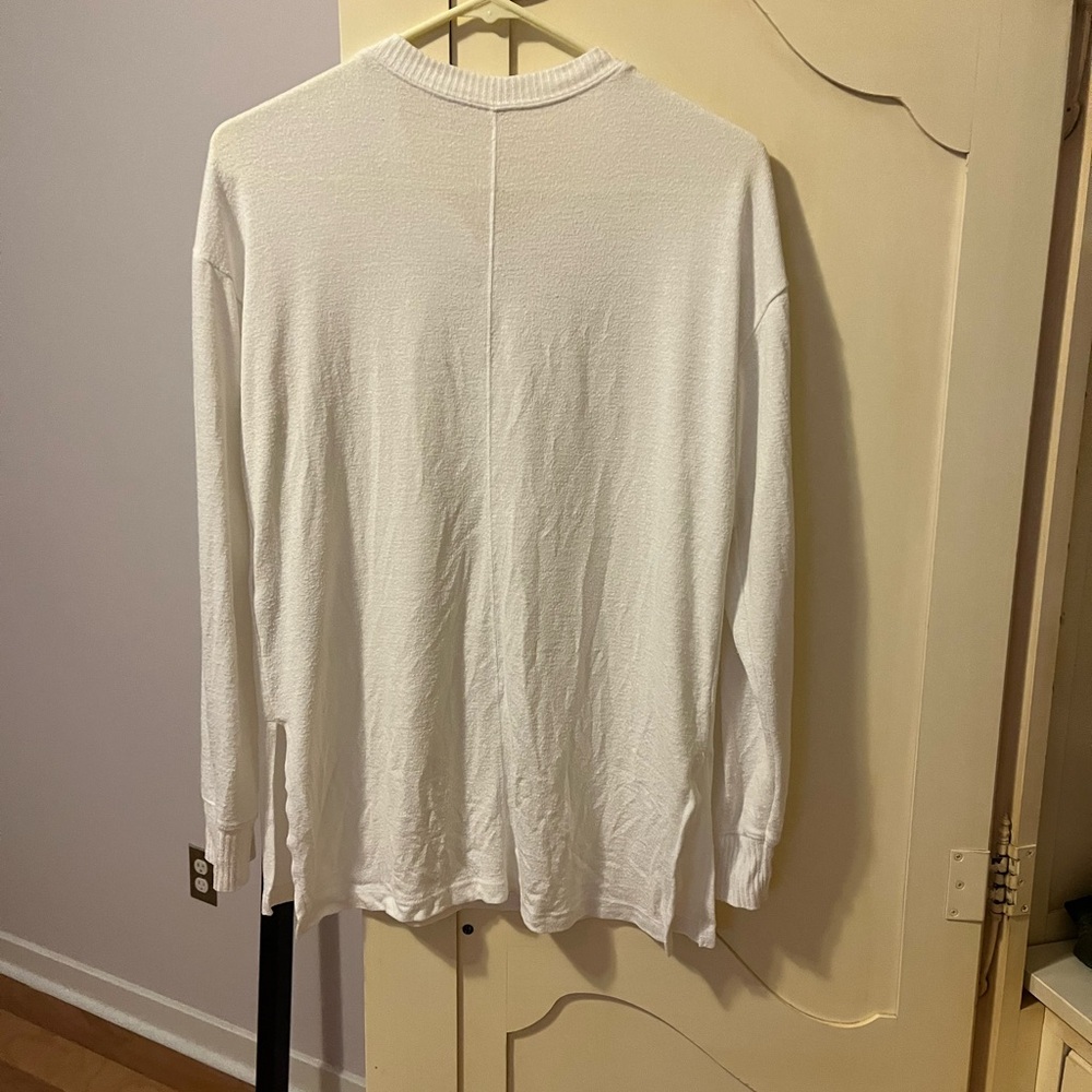 Abercrombie & Fitch white rayon Henley Shirt - Picture 5 of 5